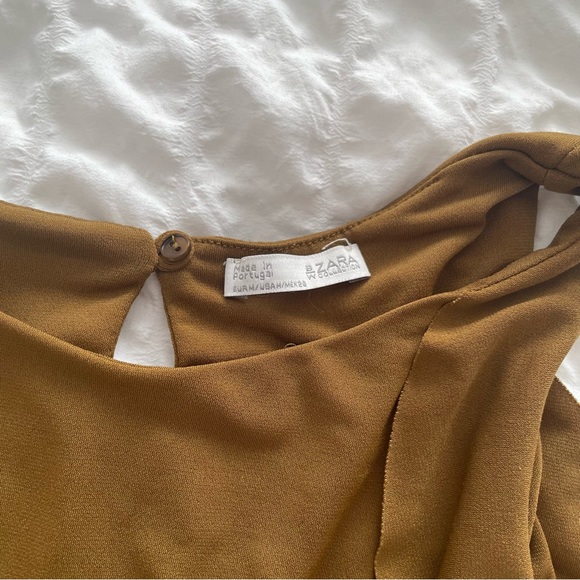 Zara Side Cut Out Cold Shoulder Dress Size M - Picture 7 of 9